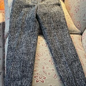 Talbot’s Women’s Black and Silver Tweed Pants Size 4